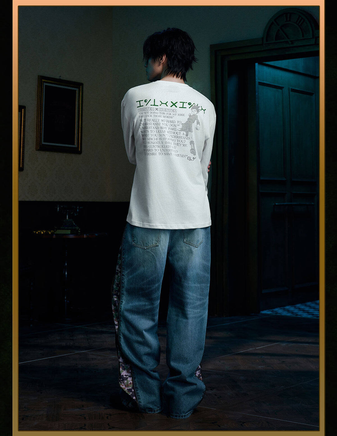 MEDM × HUNTER×HUNTER Character Monologue Print Long Sleeve Tee | Face 3 Face