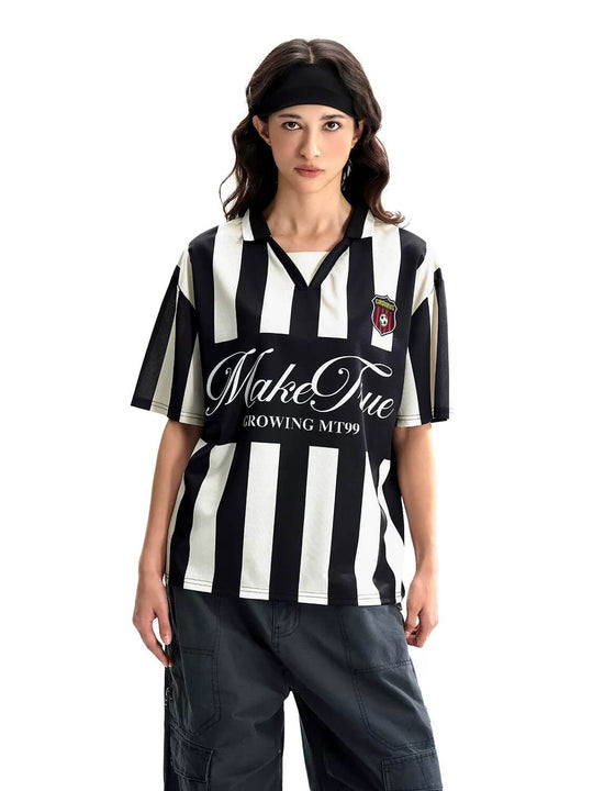 F3F Select Striped Polo Collar Short Sleeve Soccer Jersey | Face 3 Face