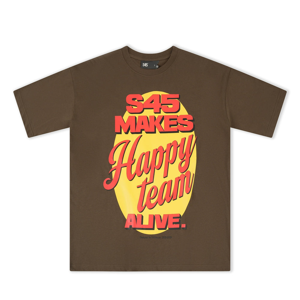 S45 "Happy Team" Graffiti Print Tee | Face 3 Face