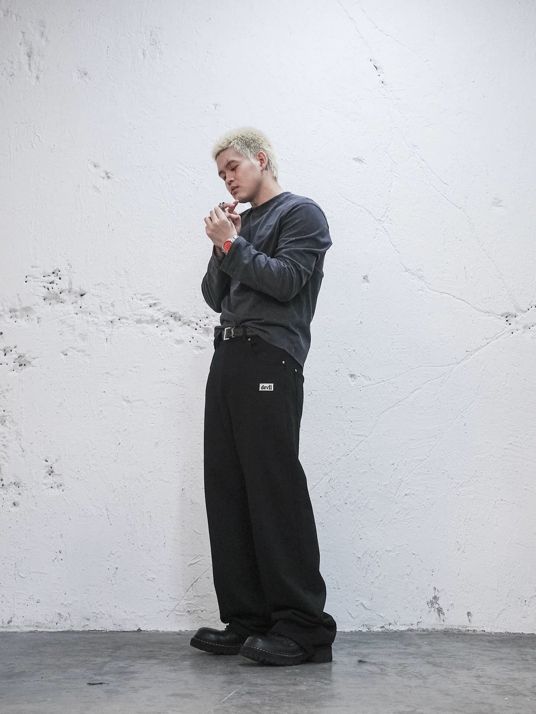 UNDERWATER Devil Embroidered Sweatpants | Face 3 Face