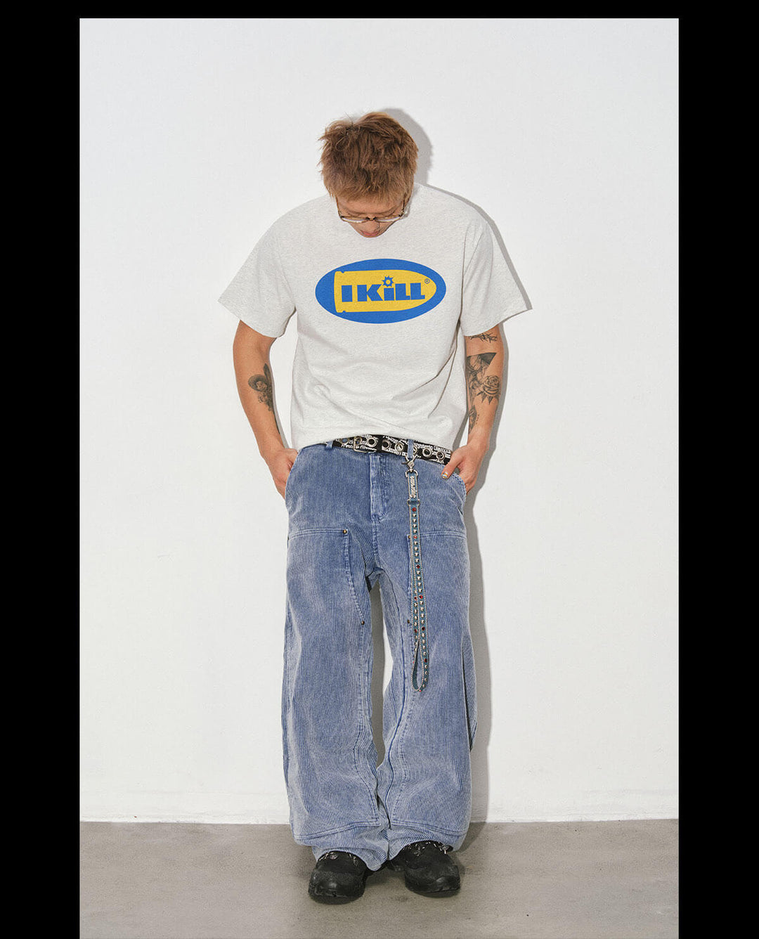 NOVACAM Creative Logo Print Short Sleeve Tee | Face 3 Face