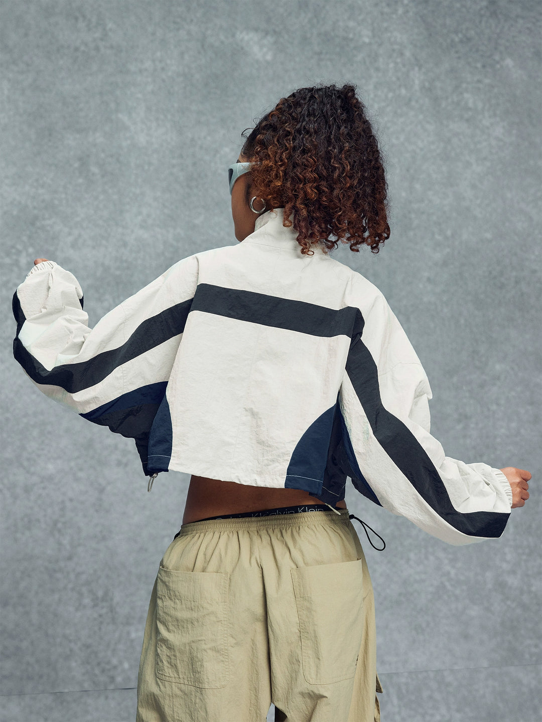 1807 Colorblock Cropped Track Jacket | Face 3 Face