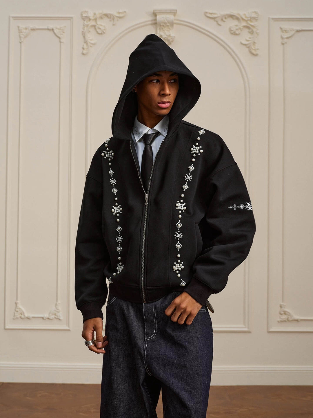 YADcrew Star Track Pearl Zip Up Hoodie | Face 3 Face