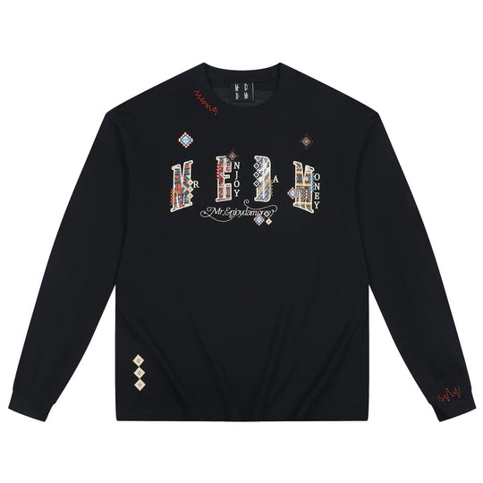 MEDM Ethnic Patch Embroidered Long Sleeve Tee | Face 3 Face