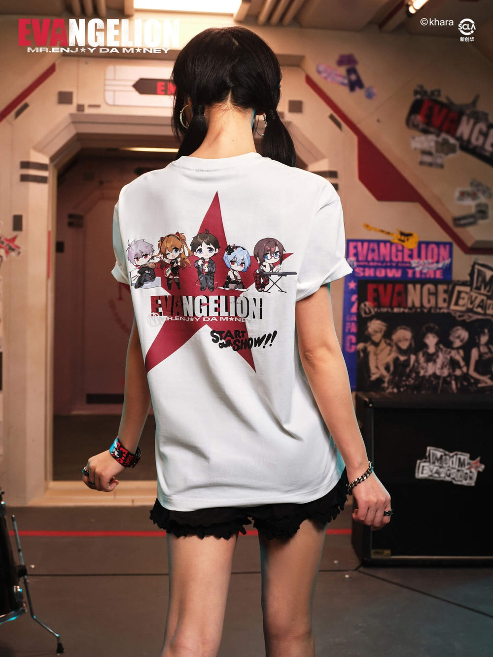 MEDM x EVA NEVER END Cute Character Star Key Art Print Tee | Face 3 Face