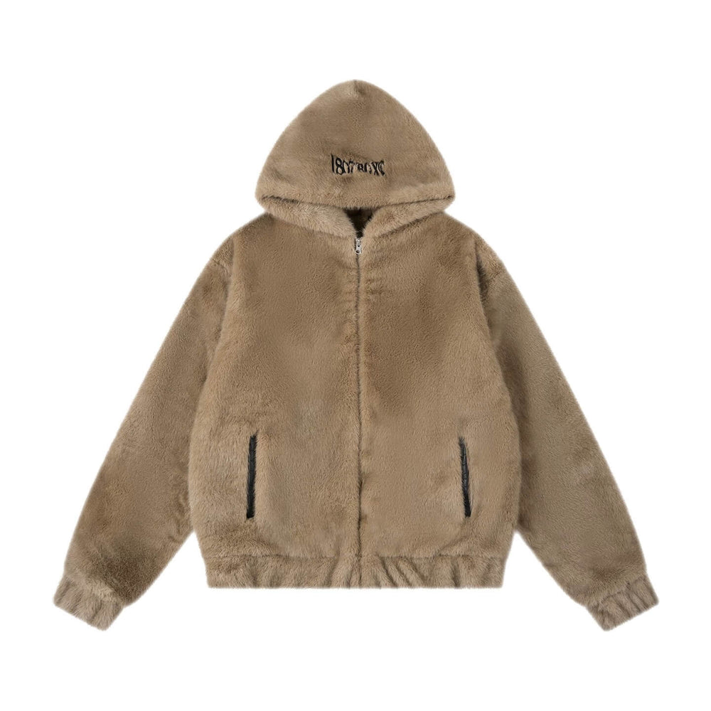 1807 Eco Faux Mink Fur Hooded Jacket | Face 3 Face
