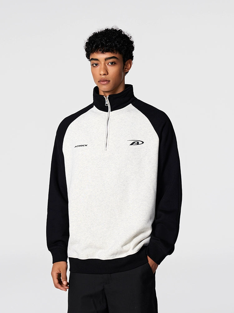 Achock Color Blocking Half-Zip Sweatshirt | Face 3 Face