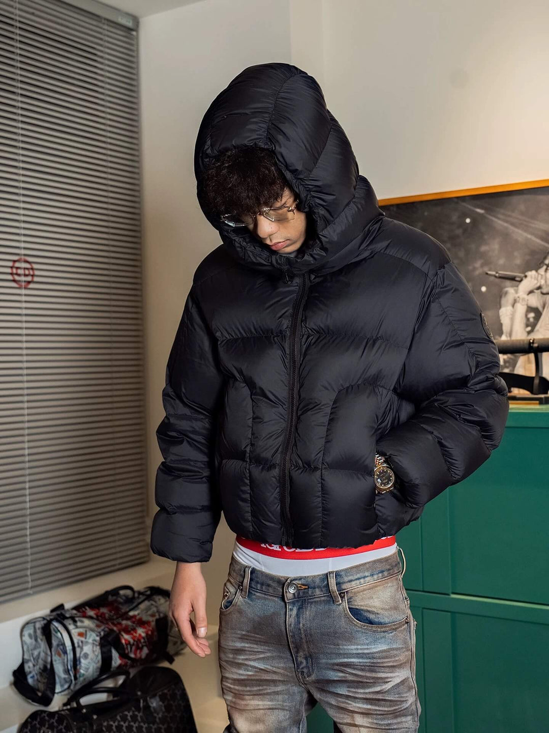 TGFCLUB Oversized Short Hooded Down Jacket | Face 3 Face