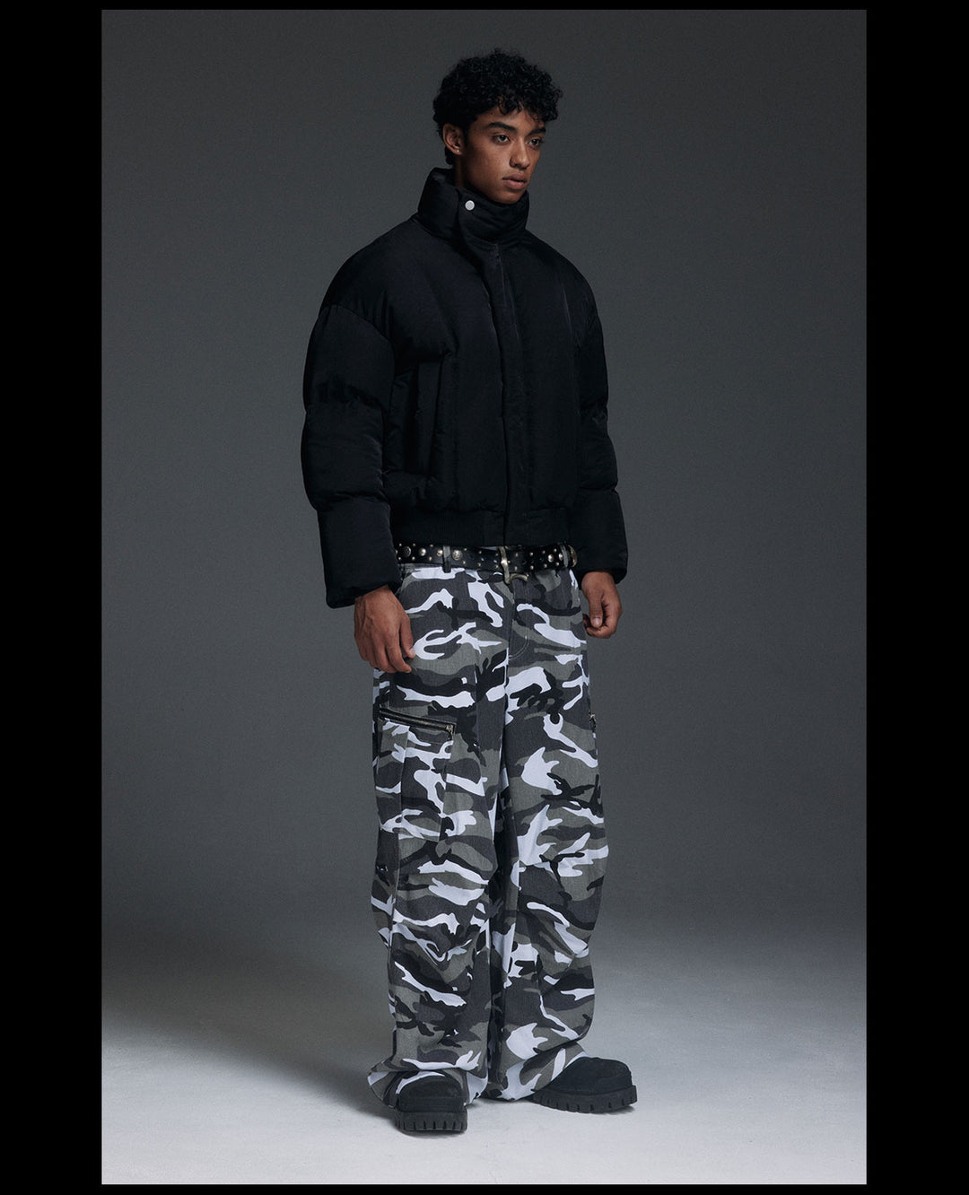 NOVACAM Stand-Up Collar Short Puffer Jacket | Face 3 Face