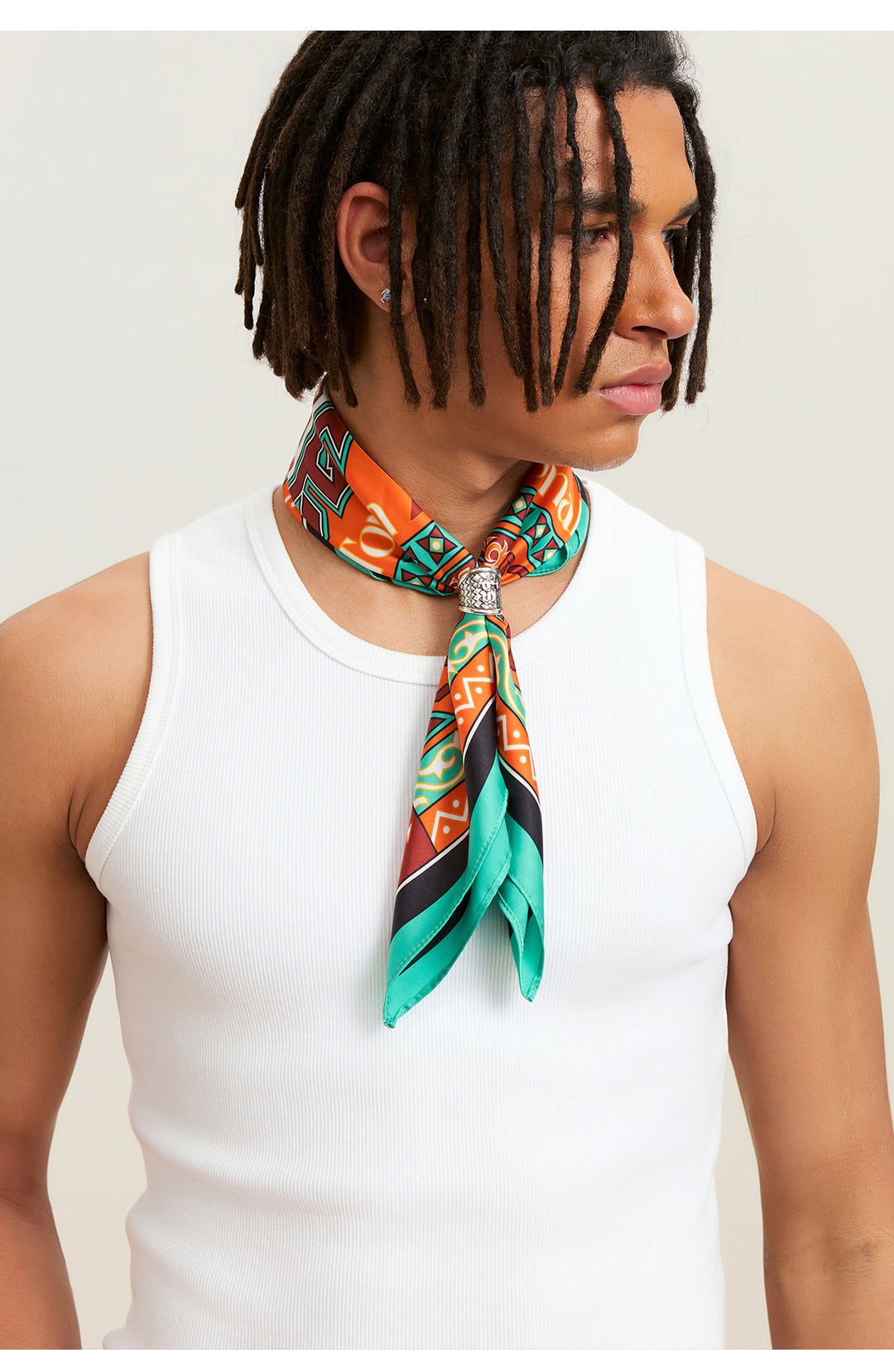 Small Town Kid Geometric Pattern Square Scarf | Face 3 Face