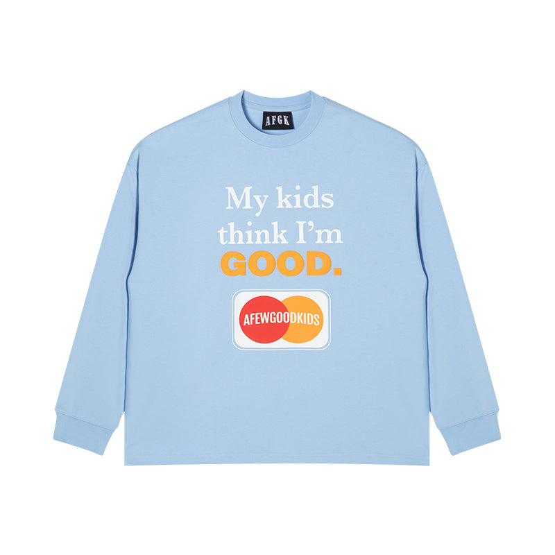AFGK Slogan Printed Long Sleeve Tee