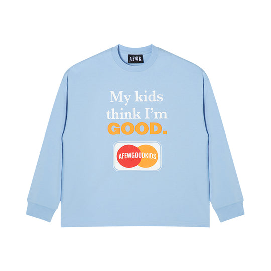 AFGK Slogan Printed Long Sleeve Tee