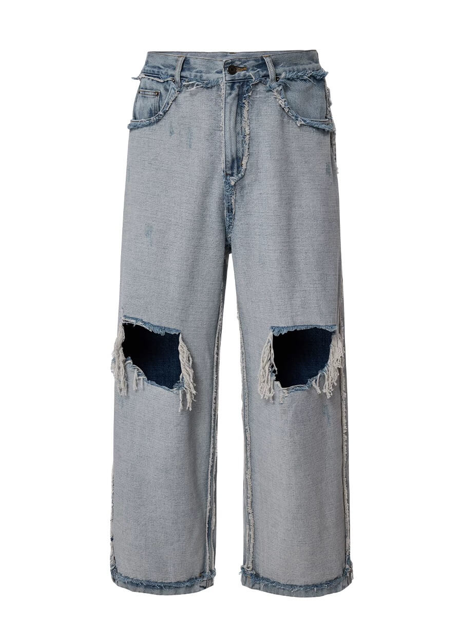 F2CE Inside Out Washed Distressed Ripped Jeans | Face 3 Face
