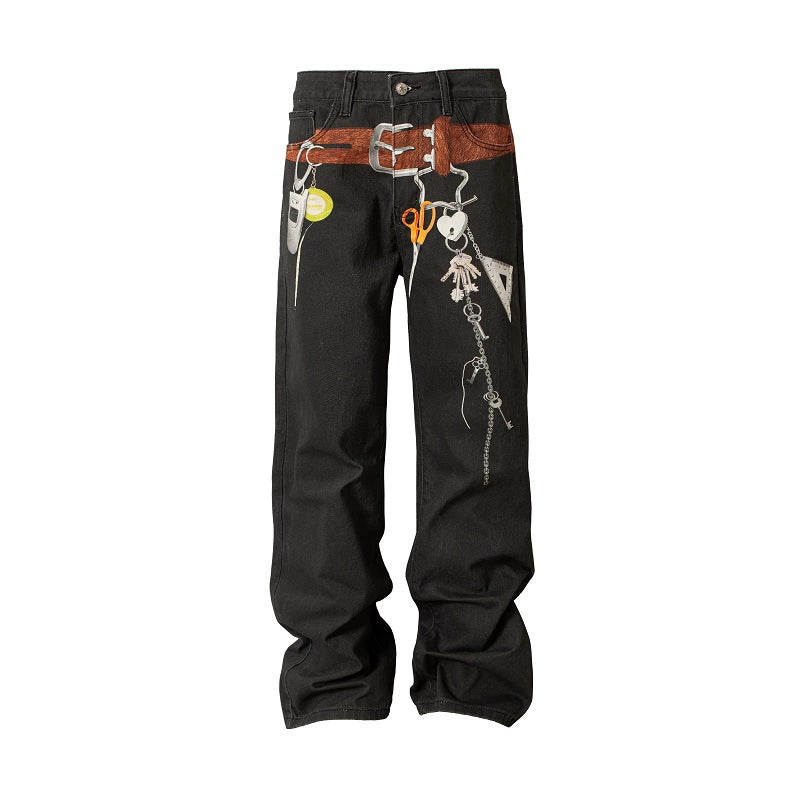 YADcrew Photorealistic Horsehair Belt Print Pants | Face 3 Face