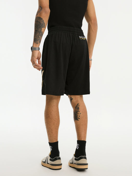 Small Town Kid Embroidered Mesh Basketball Shorts | Face 3 Face