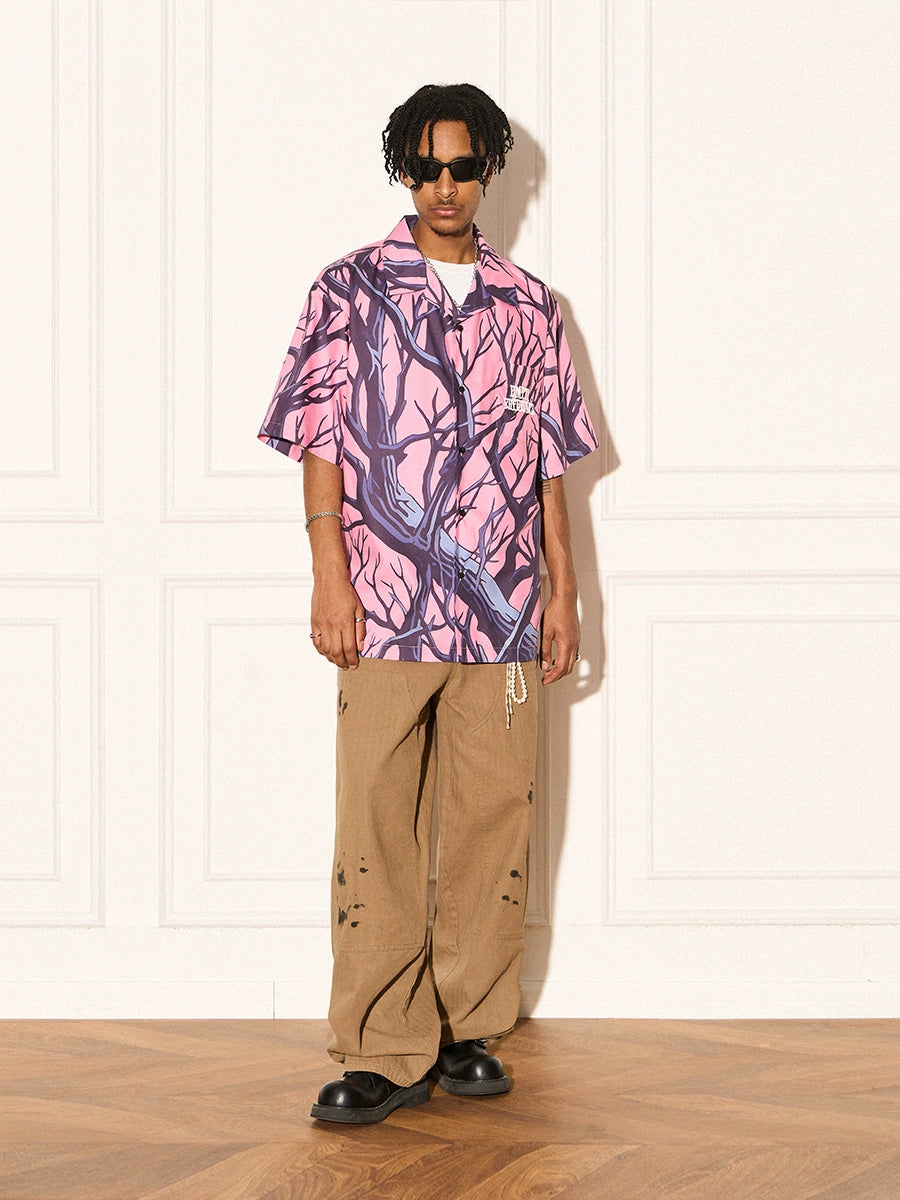 EMPTY REFERENCE Tree Branch Short Sleeve Shirt