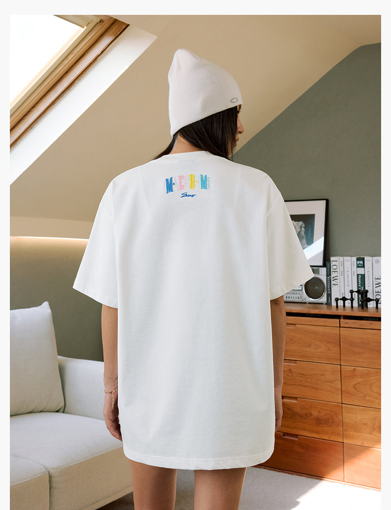 MEDM Multicolor Terry Embroidery Tee | Face 3 Face