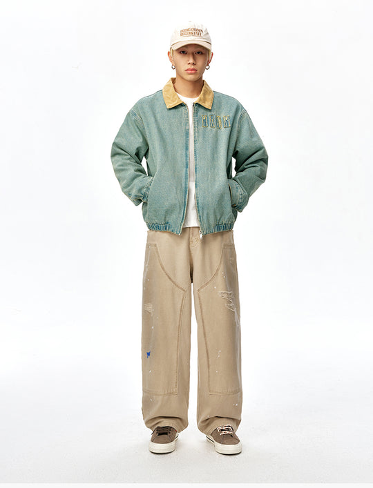 MEDM Ink Splash Double Knee Work Pants | Face 3 Face