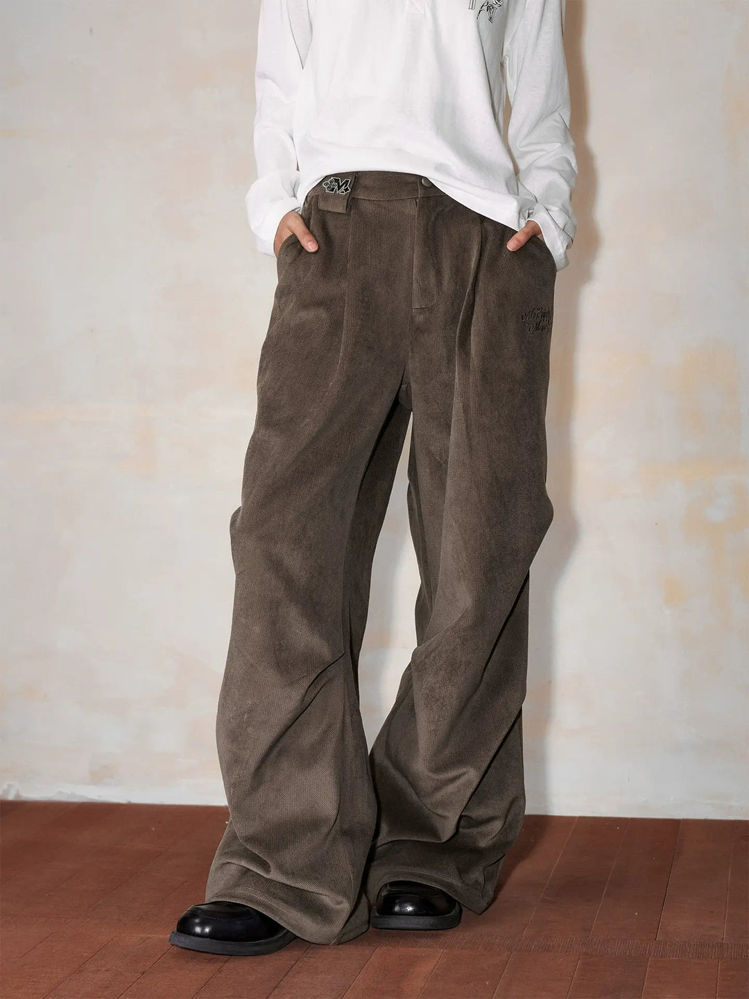 MEDM Drape Tuck Work Baggy Pants | Face 3 Face