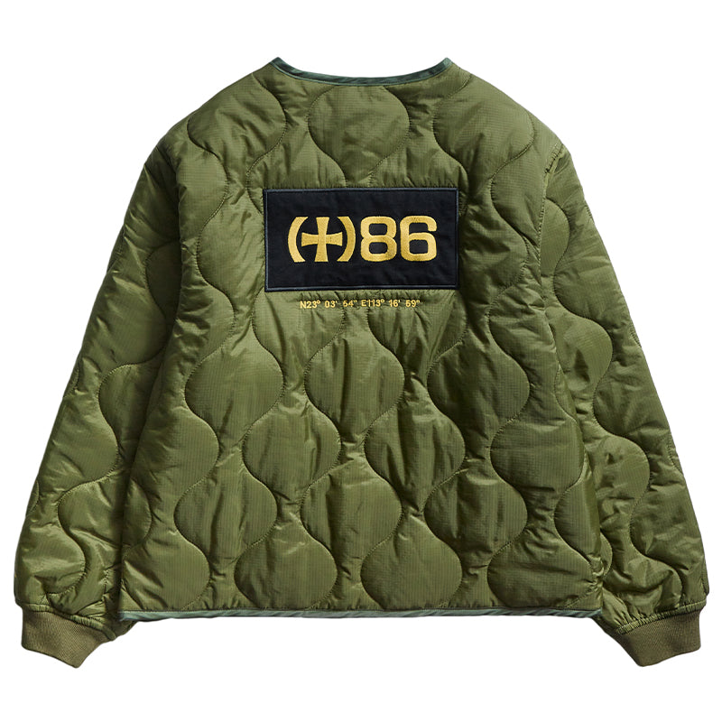 Remedy Patch Embroidered Quilted Military Jacket | Face 3 Face