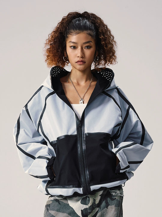 Remedy Devil Horn Hooded Windbreaker Jacket | Face 3 Face