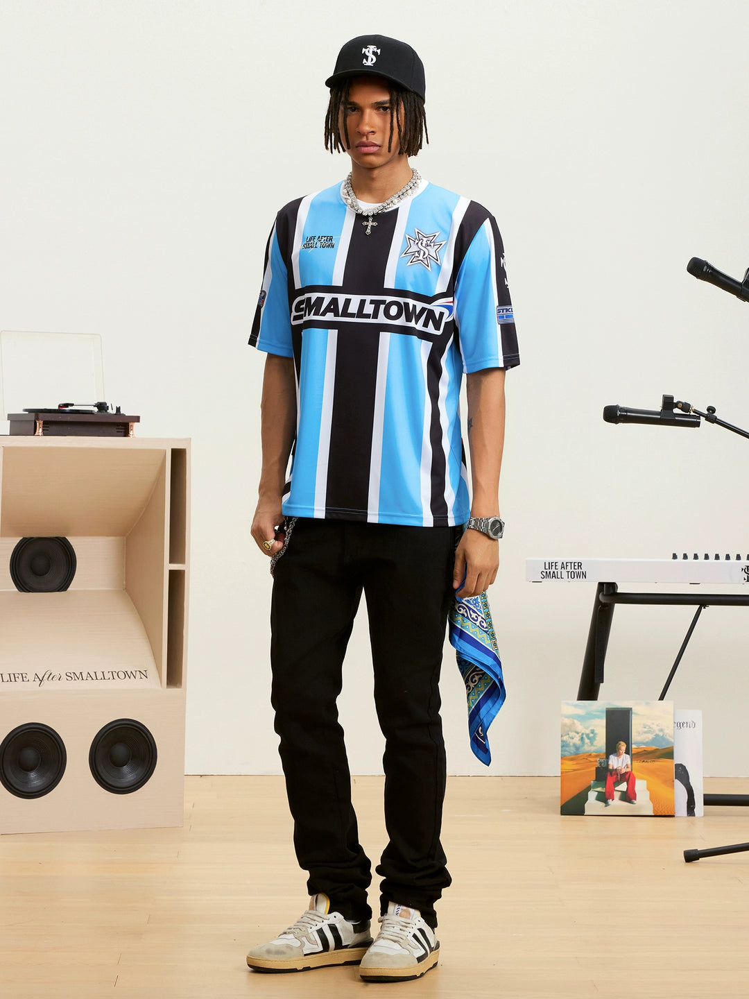 Small Town Kid Striped Soccer Jersey | Face 3 Face