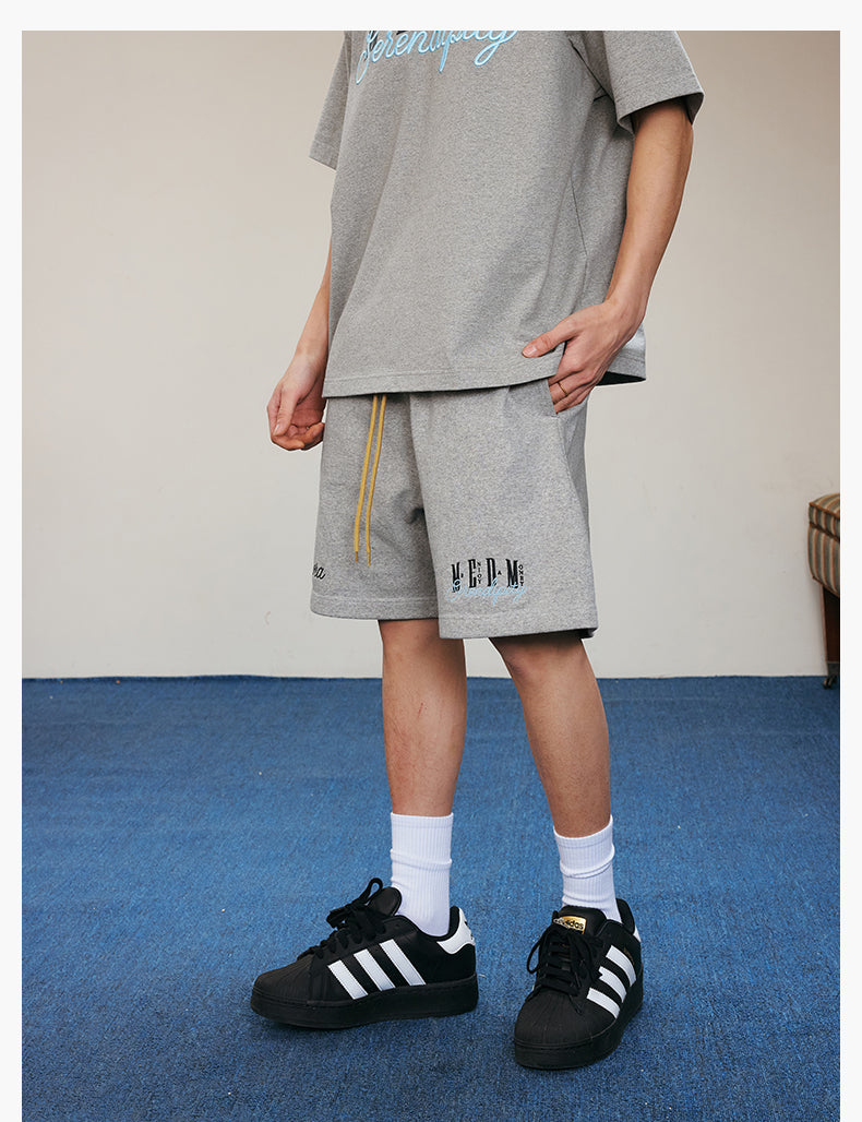 MEDM 3D Embroidered Sweat Shorts | Face 3 Face