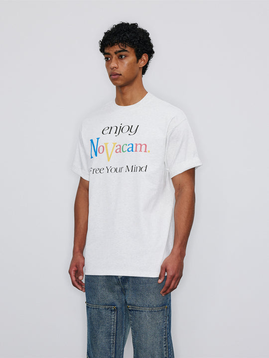 NOVACAM Enjoy Vintage Letter Print Tee | Face 3 Face
