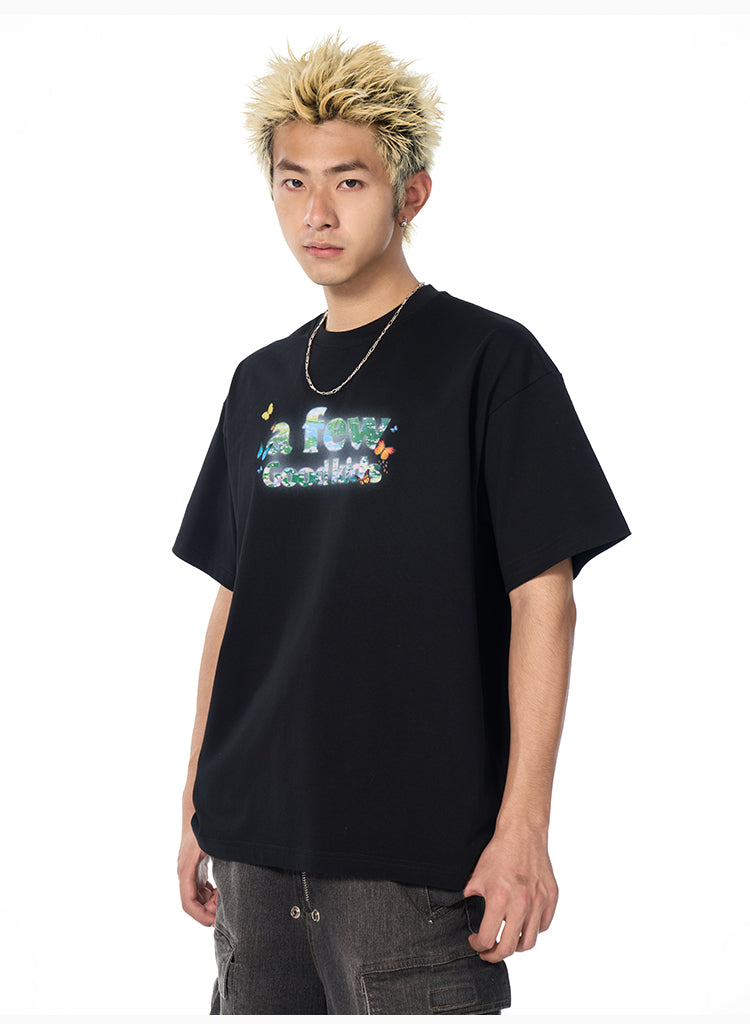 AFGK Floral Butterfly Logo Print Tee | Face 3 Face