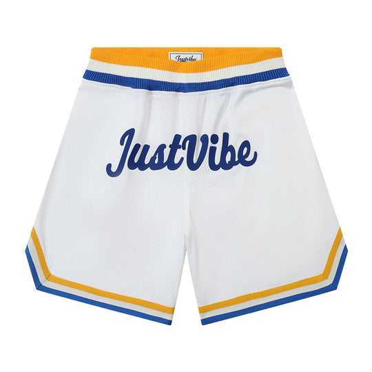 JUST VIBE Contrast Rib Waist Mesh Basketball Shorts | Face 3 Face