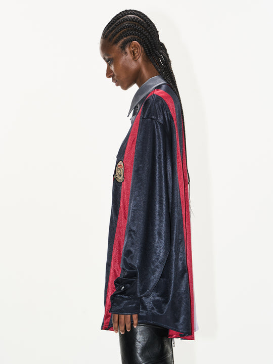 BLIND NO PLAN Colorblocked Patchwork Long Sleeve Shirt | Face 3 Face