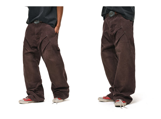 ANTIDOTE 3D Pleated Washed Work Pants | Face 3 Face