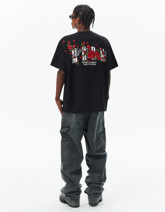 MEDM Orchid Rose Embroidered Tee | Face 3 Face