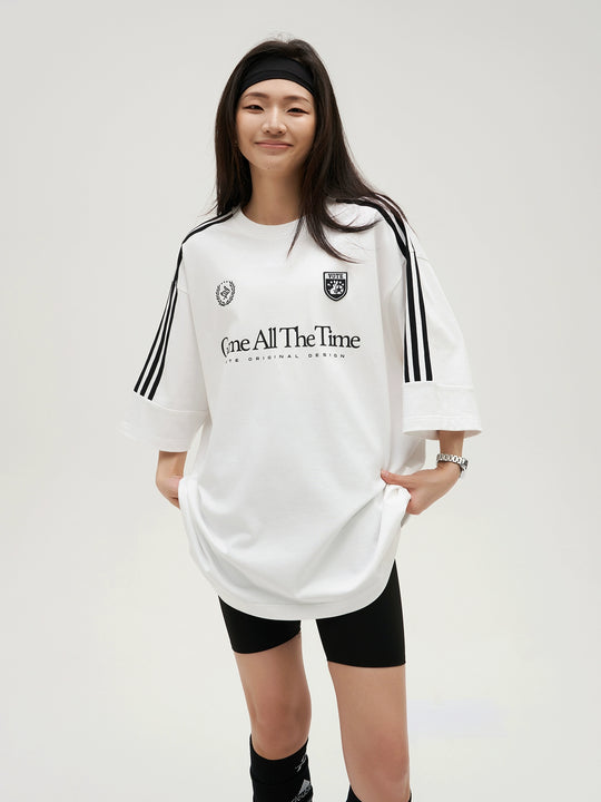 VOTE Black & White Striped Uniform Jersey Tee