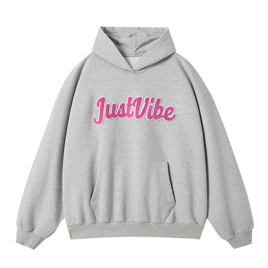 JUST VIBE Terry Embroidered Logo Hoodie | Face 3 Face