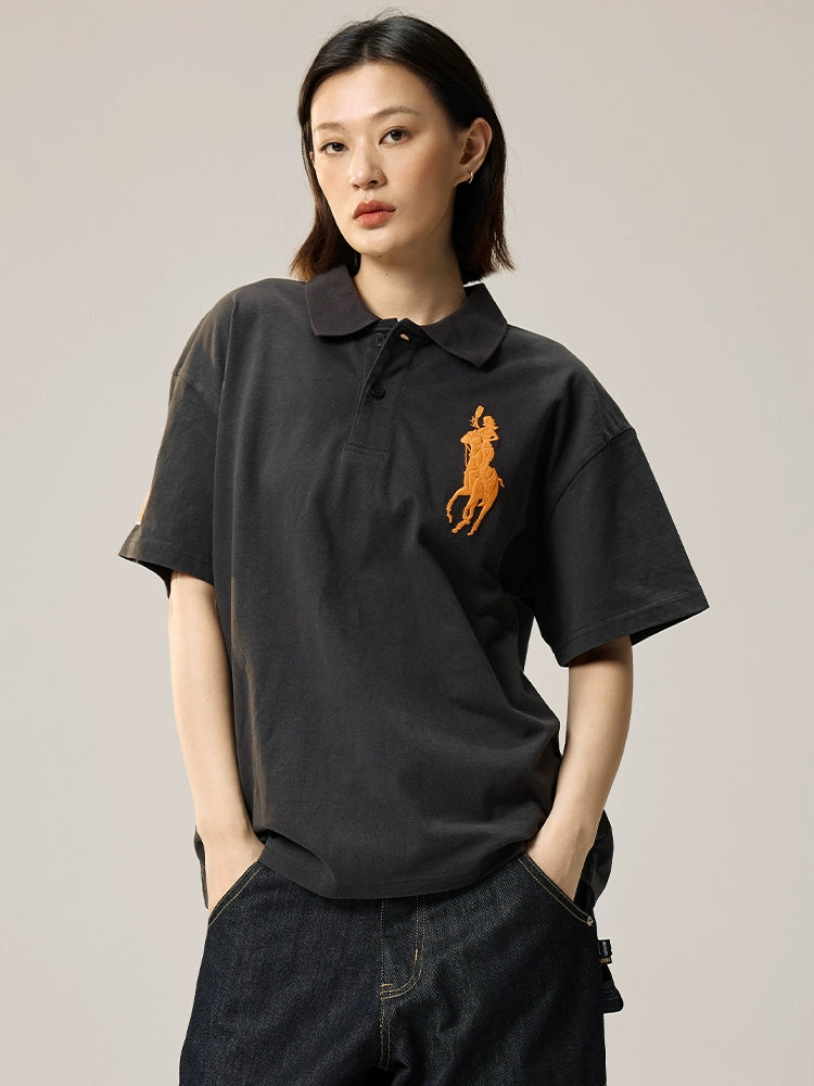 Remedy Cocktail Glass Girl Embroidery Polo Shirt | Face 3 Face