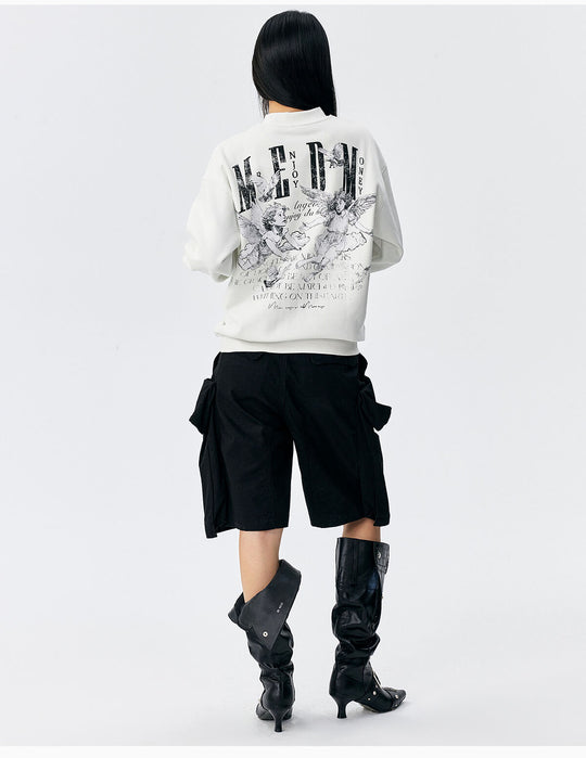 MEDM Angel Print Patch Sweatshirt | Face 3 Face