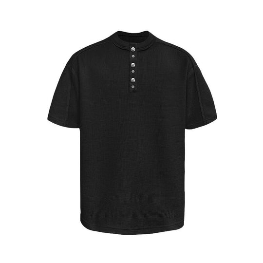 Night Lab Pirate Gem Studded Waffle Henley Tee | Face 3 Face