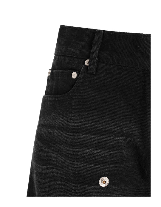 KARMANISTIC Rivet Zipper Fly Washed Flared Jeans | Face 3 Face