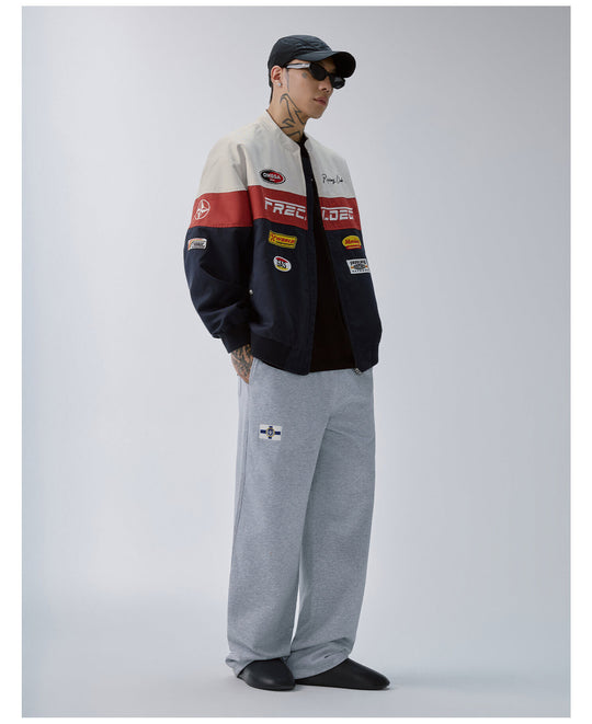 F2CE Patchwork Color Block Racing Jacket | Face 3 Face