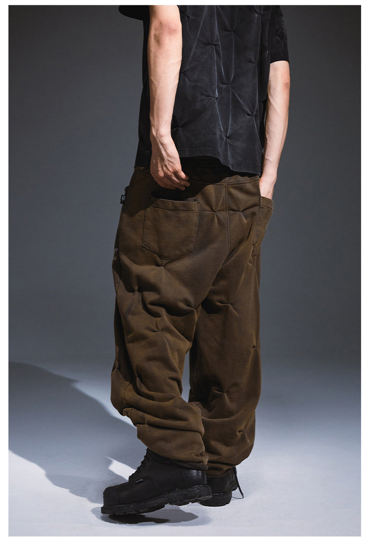 Remedy Aged Print Pinch Pleated Baggy Sweatpants | Face 3 Face