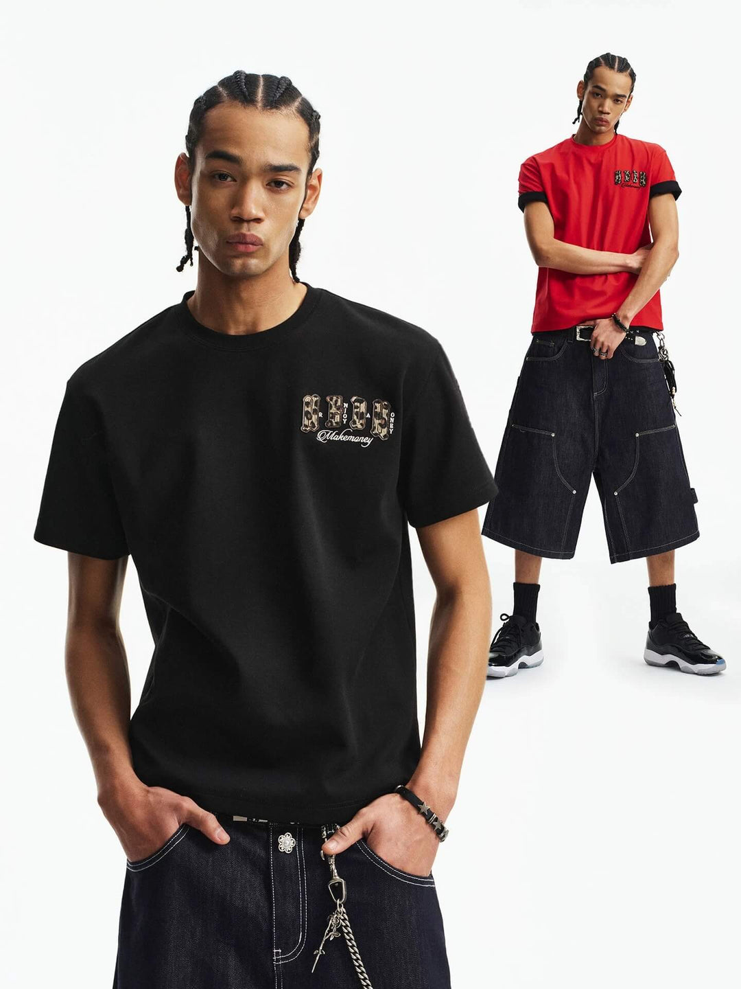 MEDM Small Leopard Logo Patch Long Sleeve Tee | Face 3 Face