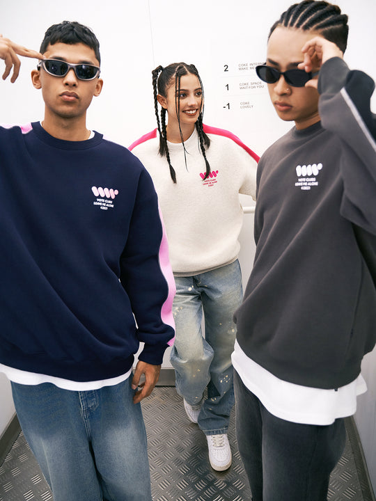 VOTE VVVVOTE Color Blocked Striped Sweatshirt