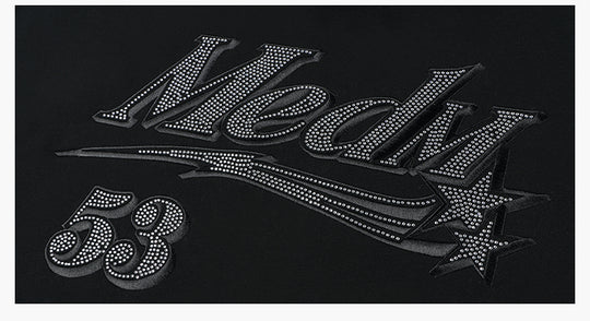 MEDM Rhinestone Star Logo Embroidered Hoodie | Face 3 Face