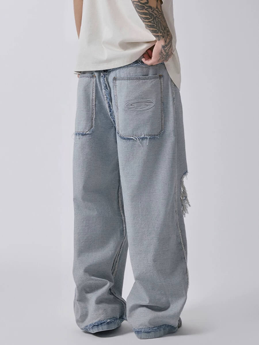 F2CE Inside Out Washed Distressed Ripped Jeans | Face 3 Face