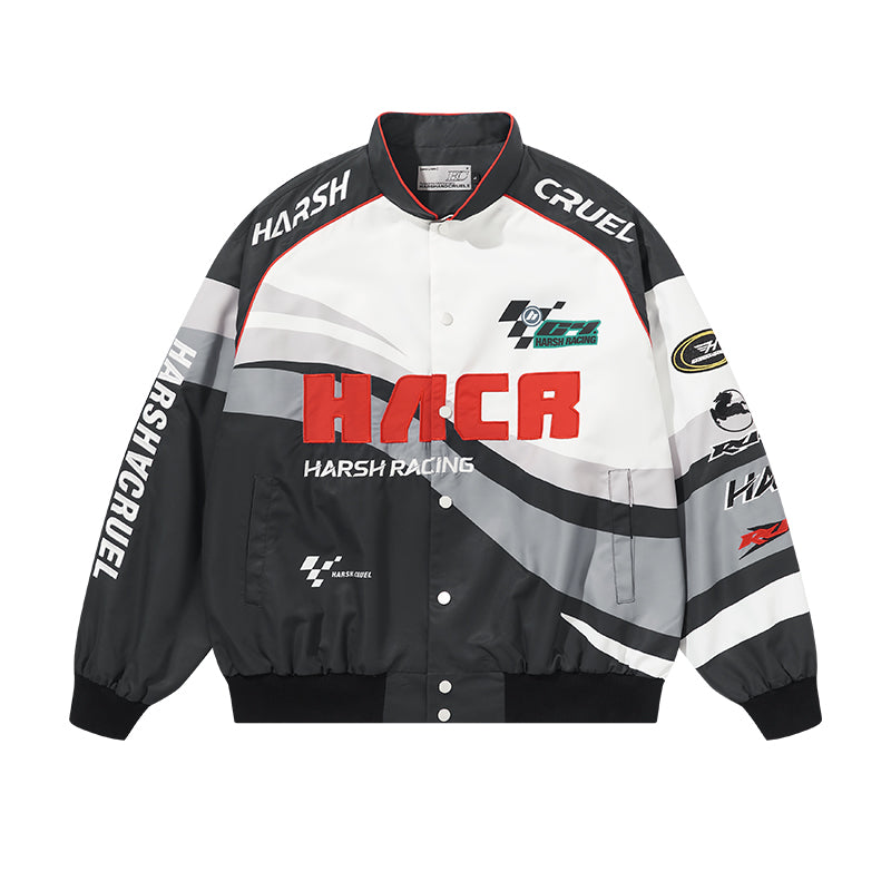 Harsh and Cruel Retro Embroidered Racing Jacket