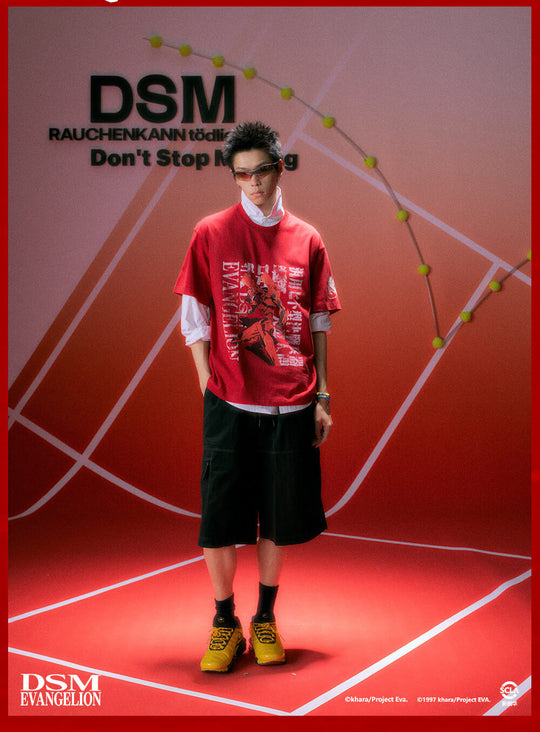 DSM x EVA Unit Graphic Print Washed Short Sleeve Tee