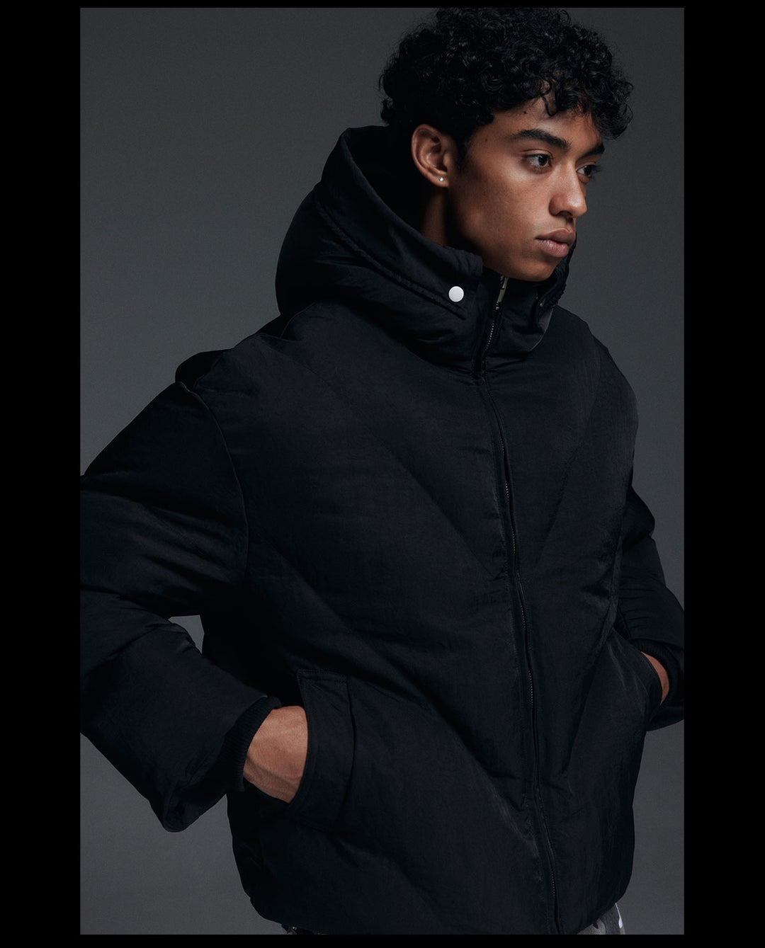 NOVACAM Hooded Short Puffer Jacket | Face 3 Face