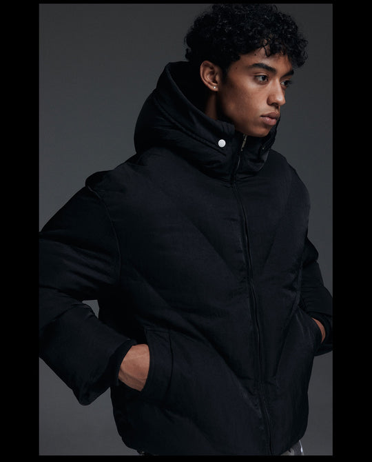 NOVACAM Hooded Short Puffer Jacket | Face 3 Face