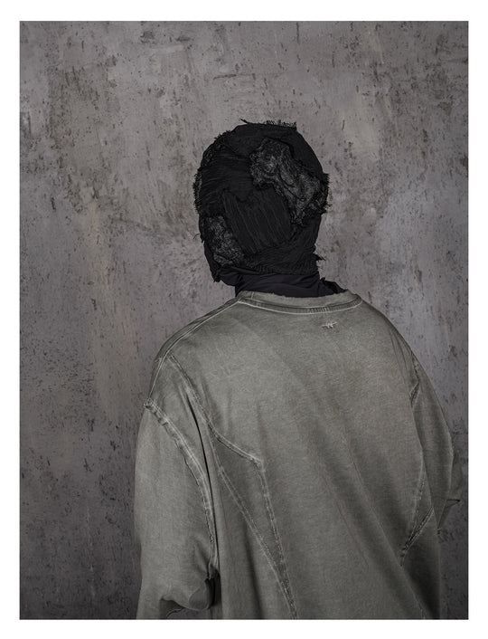 UNDERWATER Gray Sand-Washed Faded Deconstructed Tee | Face 3 Face